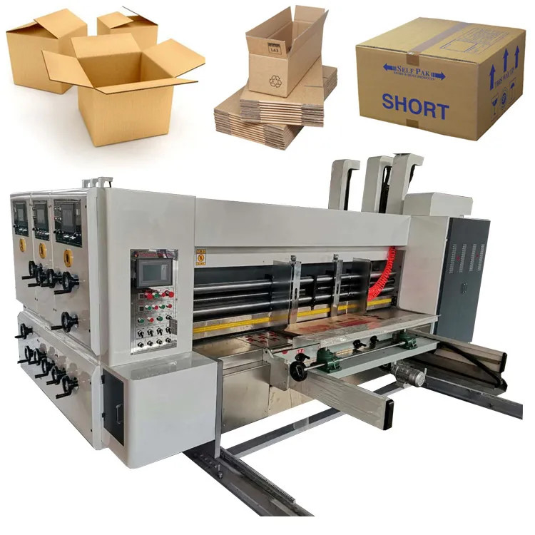 Automatic Feeder Corrugated Box Printing Machine With Simens PLC And 1200x2400mm Plate Size